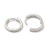 Brass Pave Clear Cubic Zirconia Hoop Earrings EJEW-L211-001P-3