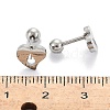 Tarnish Resistant 201 Stainless Steel Barbell Cartilage Earrings LS-EJEW-R147-36-4