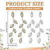 4 Pairs 2 Colors Brass Stud Earrings EJEW-GO0003-09-2