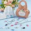 4 Sets Angle Shape Acrylic Pendants FIND-PH0009-11-WH-4