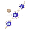 Handmade Lampwork Flat Round with Evil Eye Hanging Suncatchers HJEW-JM04405-3