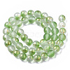Frosted Spray Painted Glass Beads Strands X-GLAA-N035-03C-C02-2