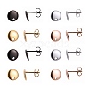 24Pcs 4 Colors Stainless Steel Stud Earring Findings STAS-ZZ0001-01C-3