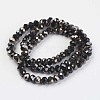 Electroplate Opaque Glass Beads Strands EGLA-A034-P6mm-P01-2