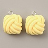 Opaque Resin Pendants LS-RESI-WH0029-24P-01-2