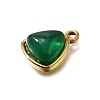 Natural Green Onyx Agate(Dyed and Heated) Triangle Charms STAS-D310-02G-04-2