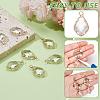 10Pcs Rhombus Glass Pendants FIND-BC0013-18-4