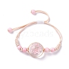 Handmade Dry Pressed Flower Link Bracelet for Girl Women BJEW-C004-01H-1