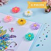 6Pcs 6 Colors Flower Plastic Diamond Painting Magnet Cover Holder AJEW-SZ0001-98-4
