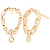 10Pcs Brass Stud Earring Findings KK-BBC0003-71-1