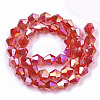 Electroplate Glass Beads Strands EGLA-Q118-8mm-B22-2