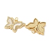 Brass Micro Pave Clear Cubic Zirconia Pendants KK-B083-37B-G-2