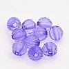 Faceted Round Transparent Acrylic Beads TACR-P053-12mm-25Q-1