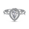 925 Sterling Silver Micro Pave Cubic Zirconia Finger Rings FS-WGBB1F3-02-1