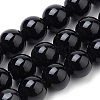 Natural Black Onyx Beads Strands X-G-S259-19-8mm-1