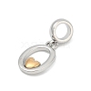 Brass European Dangle Charms KK-Z097-01O-GP-2