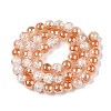 Electroplated Crackle Glass Beads Strands X-EGLA-N014-8mm-01-2