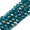Electroplate Glass Beads Strands EGLA-A034-T6mm-B25-4