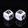 Letter Acrylic Beads PL37C9129-W-2