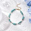 Natural Howlite Chip Beaded Bracelets for Women BJEW-JB11742-04-1