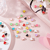 50Pcs 10 Colors Alloy Enamel Beads ENAM-HY0001-51-4