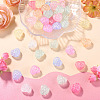 50Pcs Luminous Transparent Acrylic Beads LACR-TA0001-11-6