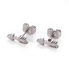 Tarnish Resistant 304 Stainless Steel Stud Earrings X-EJEW-F227-13P-1