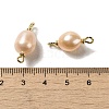 Natural Pearl Connector Charms FIND-C046-19B-G-3