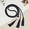 Handmade Imitation Leather Braided Rope Tie Belts AJEW-WH20006-398A-7