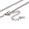 201 Stainless Steel Box Chain Necklace for Men Women NJEW-P268-A28-1X5-3