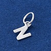 925 Sterling Silver Letter Charms STER-C012-01S-N-2