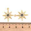 Brass Micro Pave Clear Cubic Zirconia Pendants X-KK-U017-10F-G-3