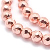 Electroplate Non-magnetic Synthetic Hematite Beads Strands G-L485-03B-RG-2
