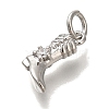 Rack Plating Brass Micro Pave Cubic Zirconia Charms KK-I720-46P-2