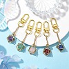 304 Stainless Steel Chain Pouch Natural Gemstone Pendant Decorations HJEW-JM01889-02-2