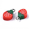 Handmade Polymer Clay Charms X-CLAY-T016-49-3