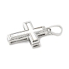 Brass Pave Natural White Shell Pendants KK-S522-01C-P-2