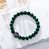 Synthetic Malachite Stretch Bracelet with Tree of Life HV5318-1-1