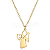 304 Stainless Steel Mother Child Silhouette Mama Pendant Necklaces for Women WI4645-1-2