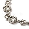 Brass with Rhinestone Chain Bangle Making BJEW-B077-02A-2
