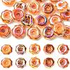 20Pcs 5 Colors Electroplate Transparent Resin Beads RESI-CJ0005-22-1