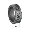 Viking Rune 304 Stainless Steel Finger Rings for Men WGDF4AB-44-2
