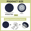 24Pcs Pure Cotton Covered Iron Buttons BUTT-BC0001-19A-2