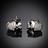 Owl Real Platinum Plated Fashion Eco-Friendly Brass AAA Cubic Zirconia Ear Studs EJEW-AA00151-P-2