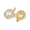 Brass Micro Pave Cubic Zirconia Pendants KK-K393-03G-2