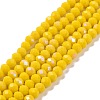Electroplate Opaque Solid Color Glass Beads Strands EGLA-A034-P3mm-L02-1