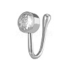 Brass Micro Pave Clear Cubic Zirconia Clip on Nose Rings WG43D72-15-2