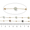 Natural Flower Amazonite & 304 Stainless Steel Beads Link Chains CHS-K021-08A-07-3