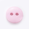 2-Hole Flat Round Resin Sewing Buttons for Costume Design BUTT-E119-14L-16-1