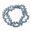 Electroplate Glass Beads Strands X-EGLA-D030-17L-2